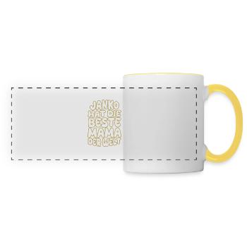 Dire Janko - Mug panoramique contrasté et blanc - blanc/jaune - Devant