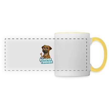 TEAM Border Terrier - Mug panoramique contrasté et blanc - blanc/jaune - Devant