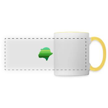 Fond profil N°2 - Mug panoramique contrasté et blanc - blanc/jaune - Devant