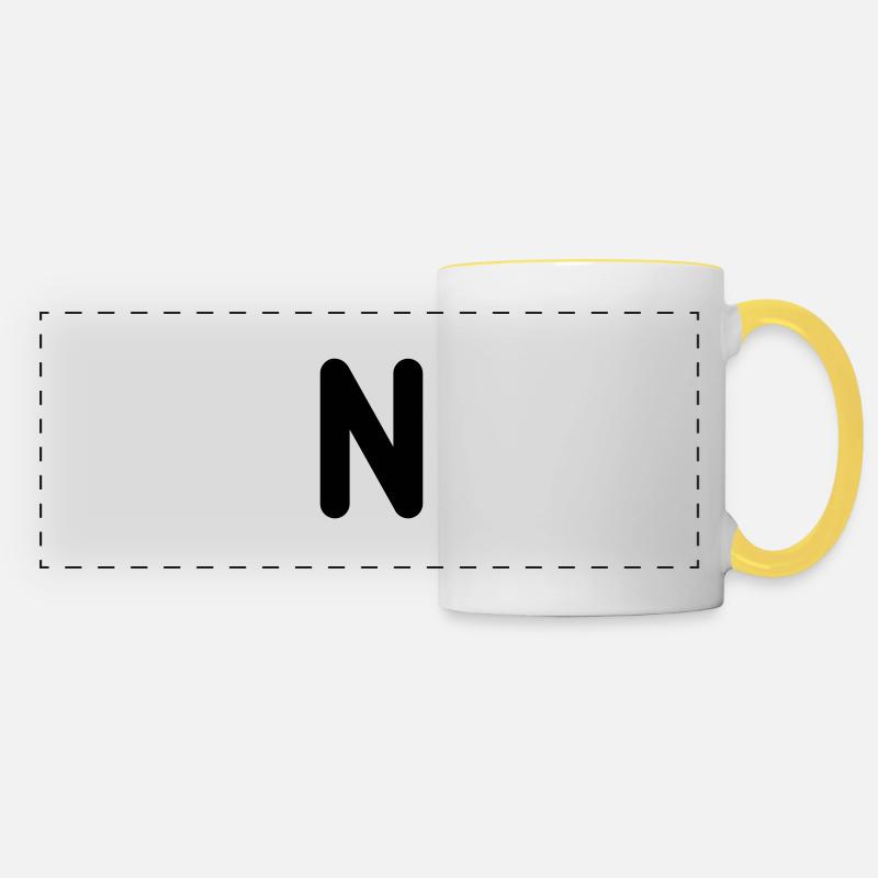 n - Panoramatasse - Weiß/Gelb