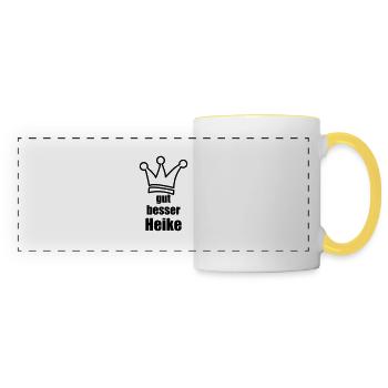 Heike - Mug panoramique contrasté et blanc - blanc/jaune - Devant
