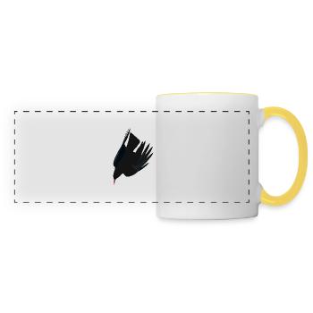 Red-billed Chough 3 - Panoramic Mug - white/yellow - Front