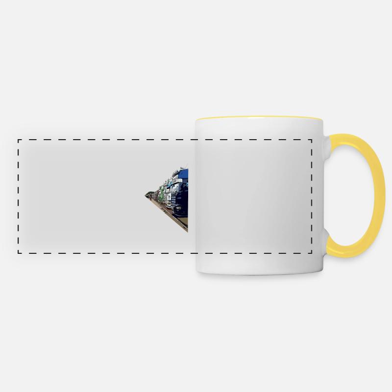 truck - Panoramic Mug - white/yellow