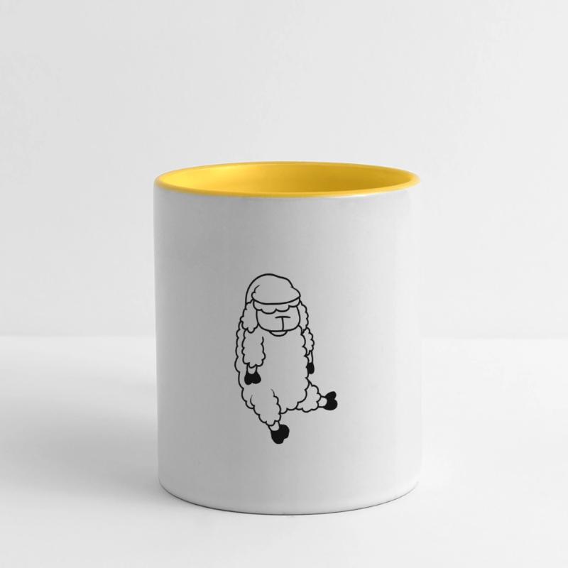Sleeping Sheep Sleeping Cap Panoramic Mug