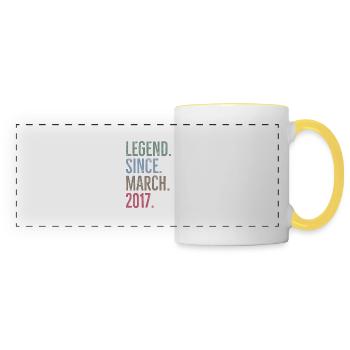 Legend Since March 2017 - Panoramic Mug - white/yellow - Front