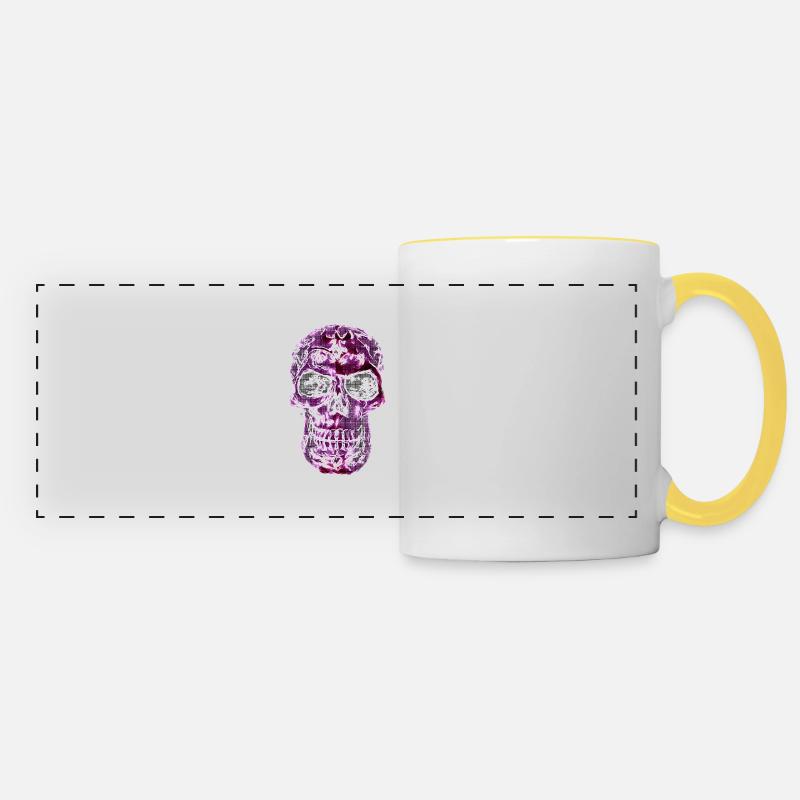 Calavera - Panoramic Mug - white/yellow