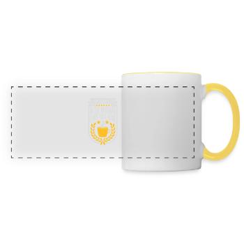 ne me parle pas - Mug panoramique contrasté et blanc - blanc/jaune - Devant