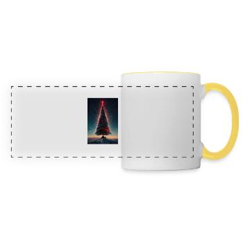 Noël 9 - Mug panoramique contrasté et blanc - blanc/jaune - Devant