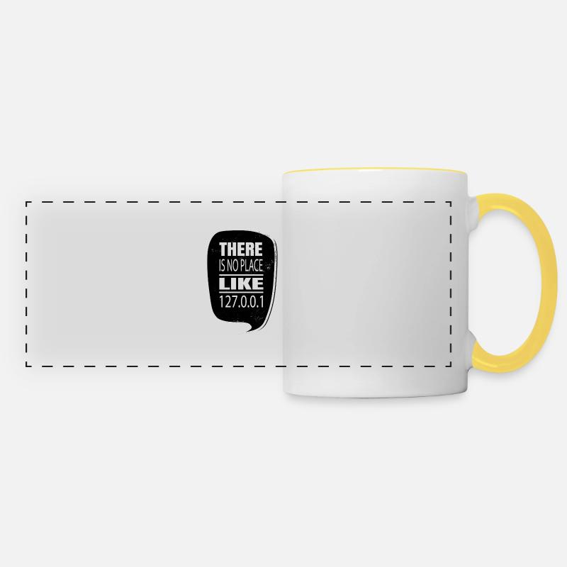 Chants de Noël - Mug panoramique contrasté et blanc - blanc/jaune