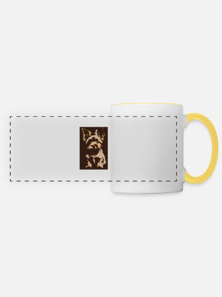 Yorkshire Krapouille - Panoramic Mug - white/yellow