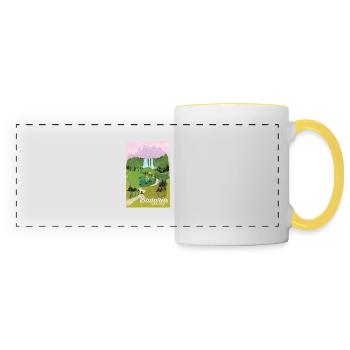 Braveria Germany travel poster - Panoramic Mug - white/yellow - Front