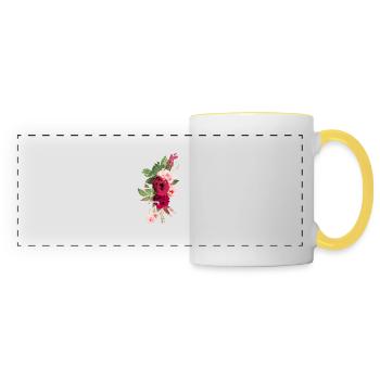 Böse Blumen - Panoramatasse - Weiß/Gelb - Vorne