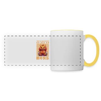 Year Of The Dragon Happy Chinese New Year 2024 - Panoramic Mug - white/yellow - Front