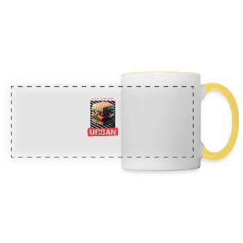 cube burger - Panoramatasse - Weiß/Gelb - Vorne