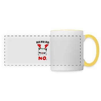 Cat nope no. yes. yes. - Panoramic Mug - white/yellow - Front