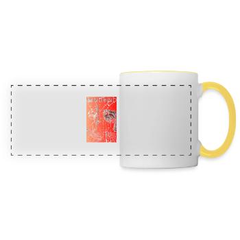 Surreal orange - Panoramic Mug - white/yellow - Front
