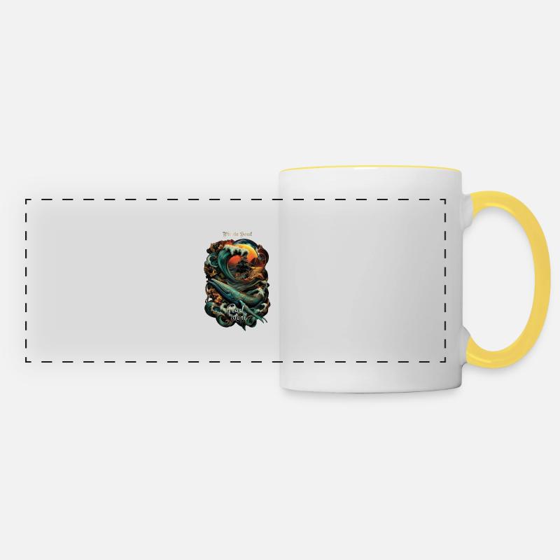 PEARLISLAND - Panoramic Mug - white/yellow