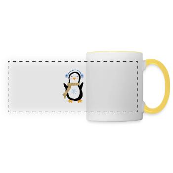 Pinchot d’hiver - Mug panoramique contrasté et blanc - blanc/jaune - Devant