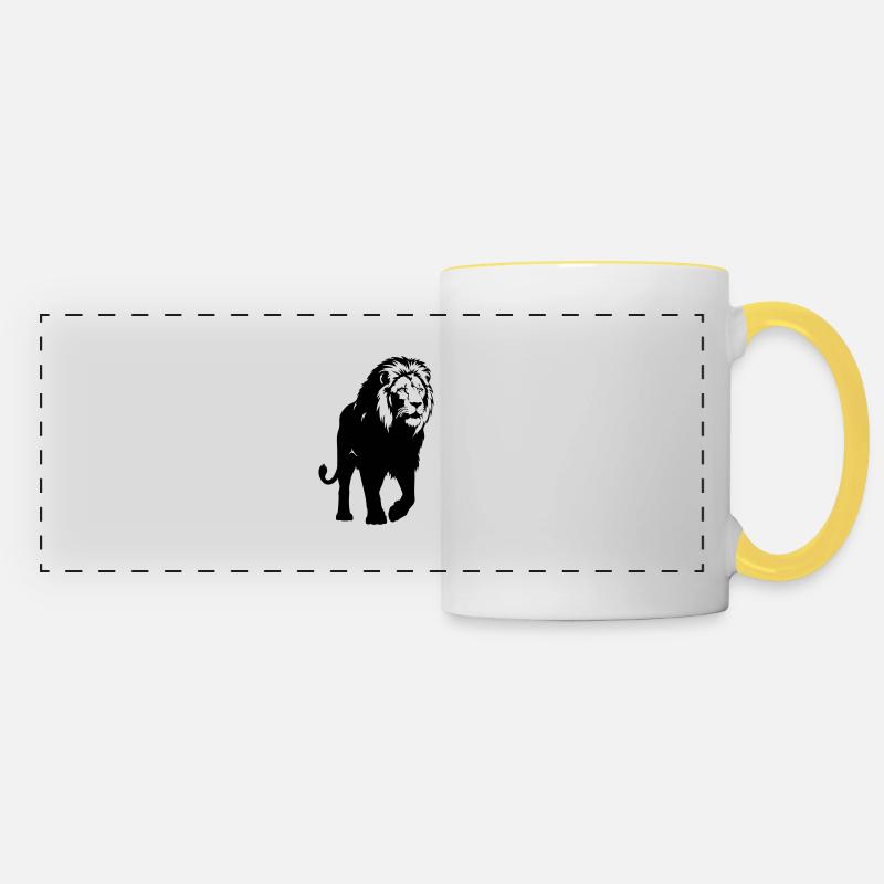 Leon - Panoramic Mug - white/yellow