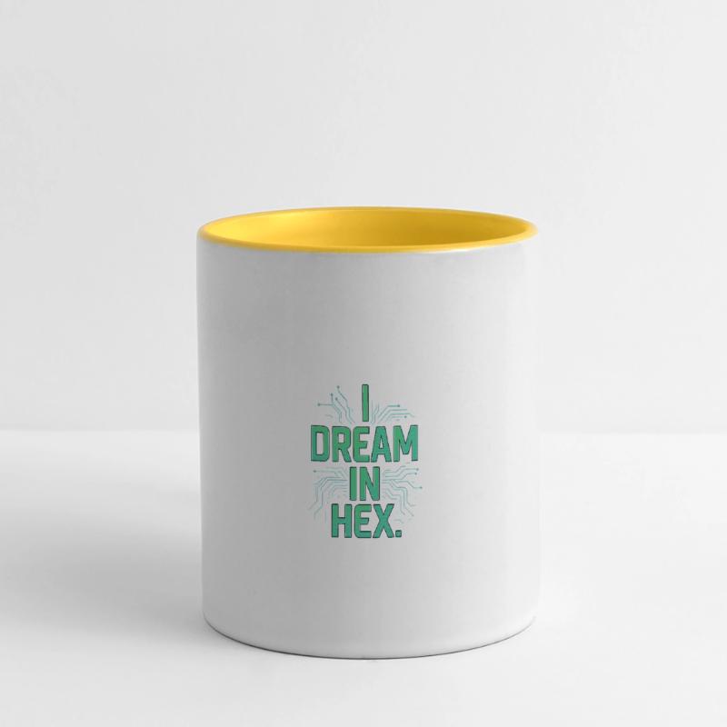 I Dream in Hex – Nerdy Coder T-Shirt for Devs Panoramic Mug