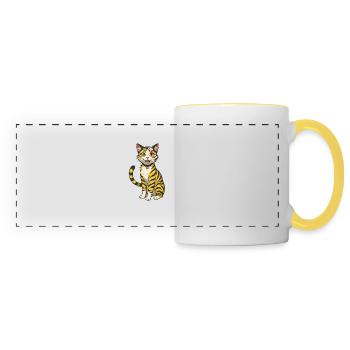 Knuffy Cat - Panoramic Mug - white/yellow - Front