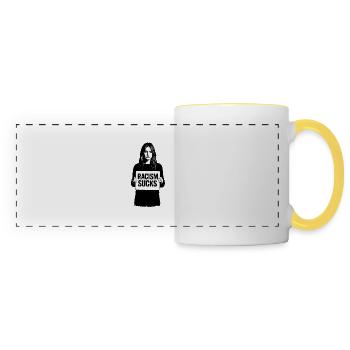 Racism Sucks - Panoramic Mug - white/yellow - Front