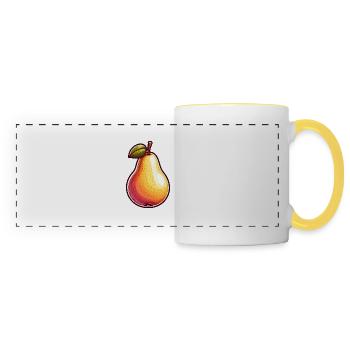 Pear fruit - Panoramic Mug - white/yellow - Front