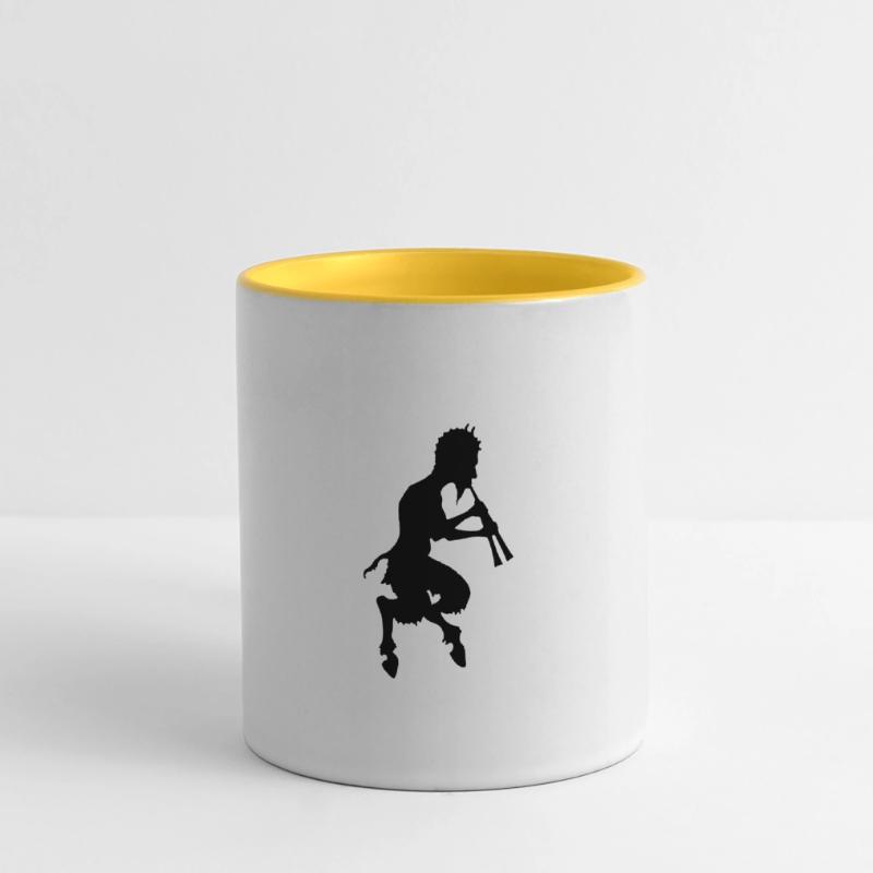 pan faune devil devil Mug panoramique contrasté et blanc