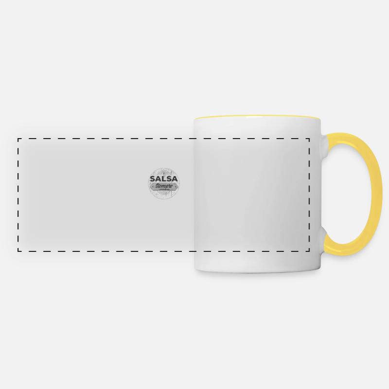 Salsa Dancing Salsa Music Salsa siempre - Panoramic Mug - white/yellow