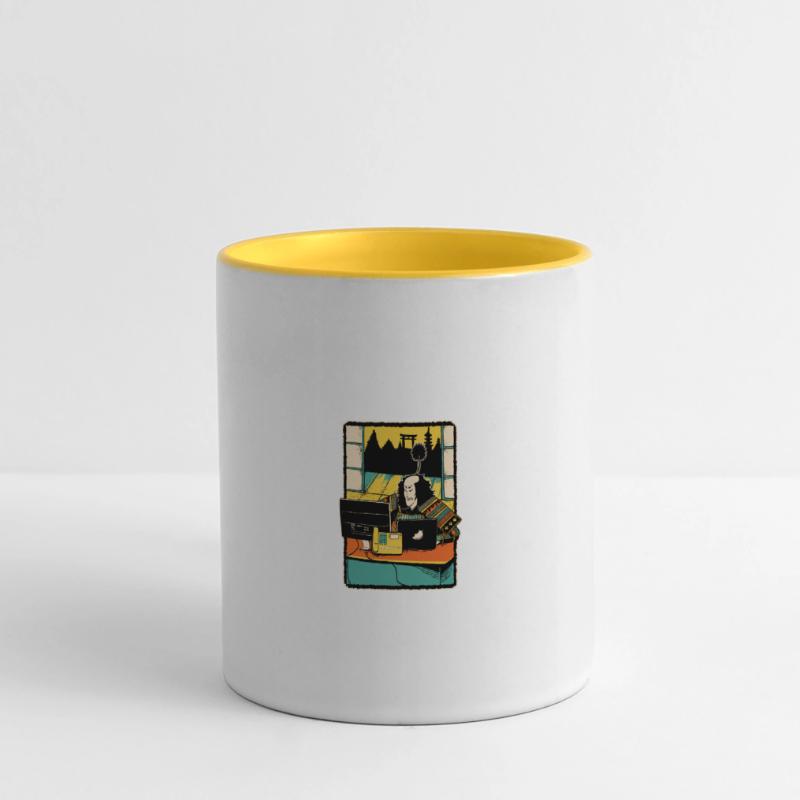 Samurai Computer Nerd Programmer Programming Panoramic Mug