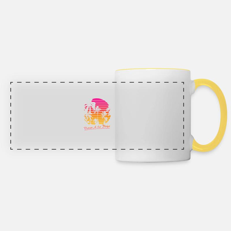 Vamos A La Playa - Panoramic Mug - white/yellow