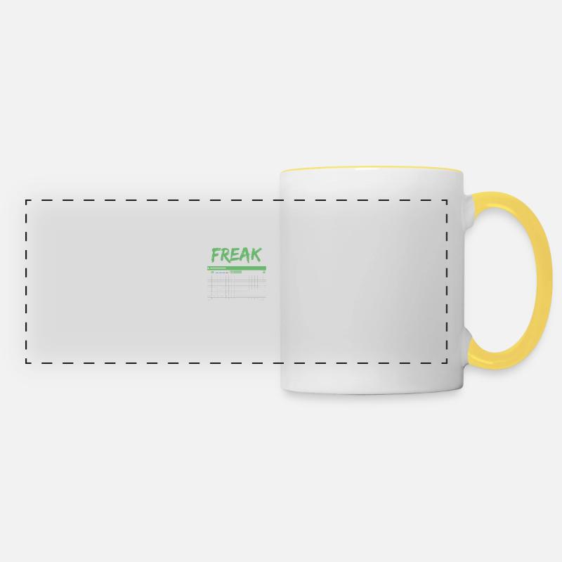 Freak in the Sheets Funny Accounting Accountant - Panoramic Mug - white/yellow