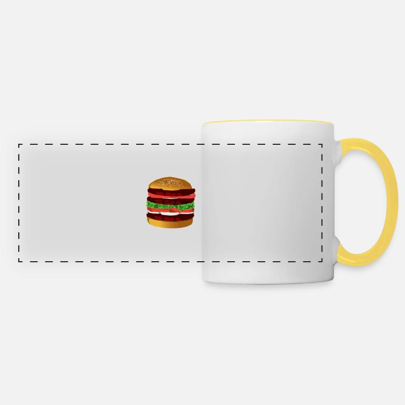 Burger - Panoramatasse - Weiß/Gelb
