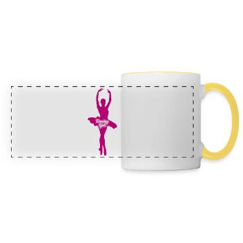 Dancing Modern Dance Ballet Ballerina Dance - Panoramic Mug - white/yellow - Front