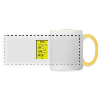 Liste Planeur - Mug panoramique contrasté et blanc - blanc/jaune - Devant
