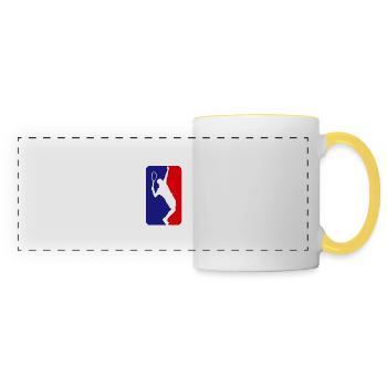 Tennis Logo - Panoramic Mug - white/yellow - Front