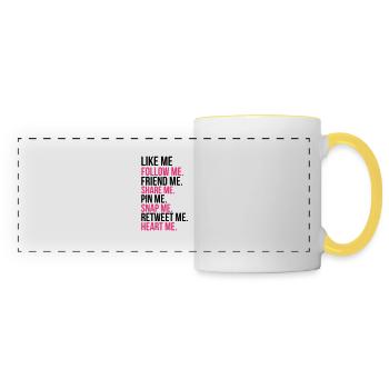 Like Me - Panoramic Mug - white/yellow - Front