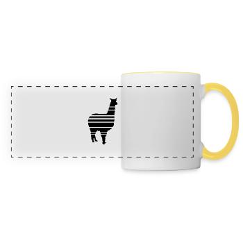lama alpaca - Panoramatasse - Weiß/Gelb - Vorne