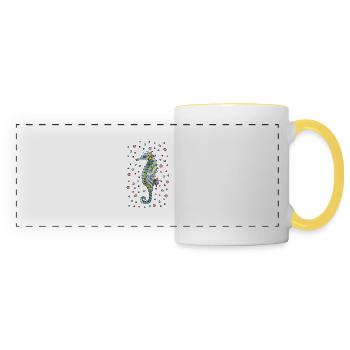 Seahorse - Panoramic Mug - white/yellow - Front
