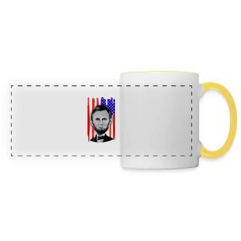 Abraham Lincoln USA - Panoramic Mug - white/yellow - Front