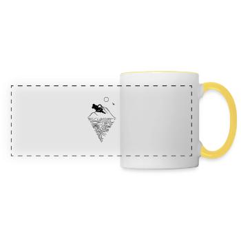 MTB Lifestyle - Counter lines 2 - Panoramic Mug - white/yellow - Front