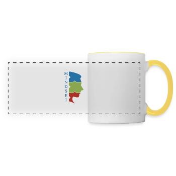 Mindset face - Panoramic Mug - white/yellow - Front
