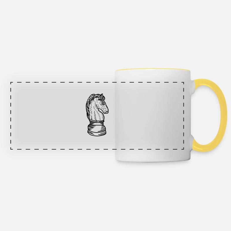 Horse - Panoramic Mug - white/yellow
