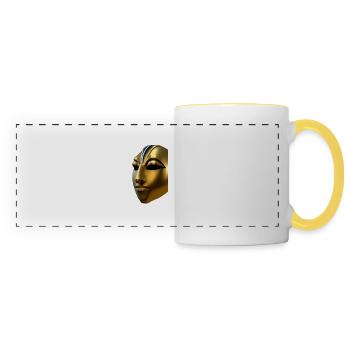 The pharaon king 👑 - Mug panoramique contrasté et blanc - blanc/jaune - Devant