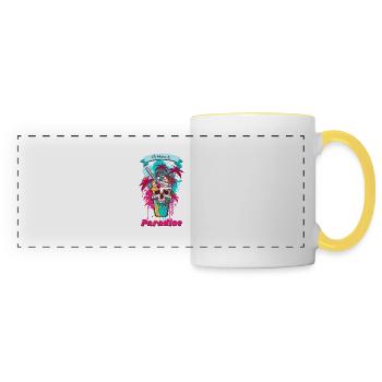 Welcome to Paradise - Panoramic Mug - white/yellow - Front
