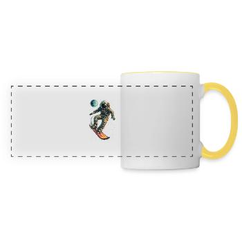 Zero Gravity snowboarding - Panoramic Mug - white/yellow - Front