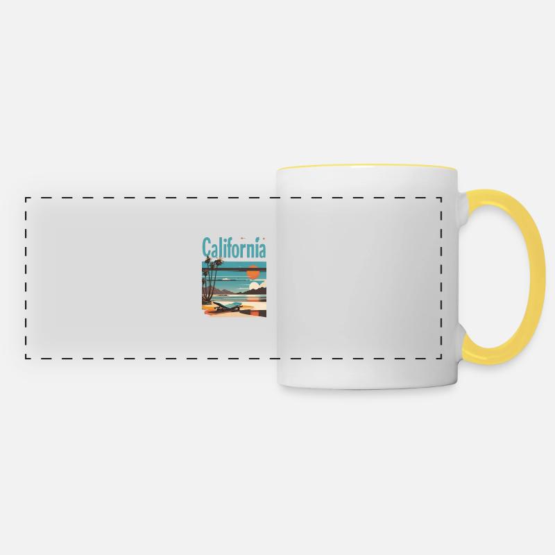 California Dream - Panoramic Mug - white/yellow