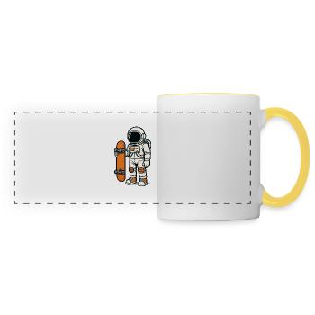 astronaut skateboard - Panoramatasse - Weiß/Gelb - Vorne