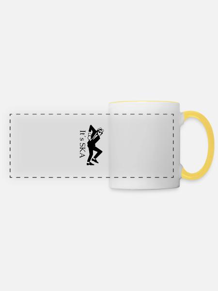 its_ska - Mug panoramique contrasté et blanc - blanc/jaune