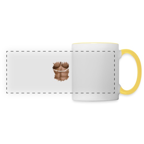t shirt tablette chocolat abdominaux abdos - Mug panoramique contrasté et blanc